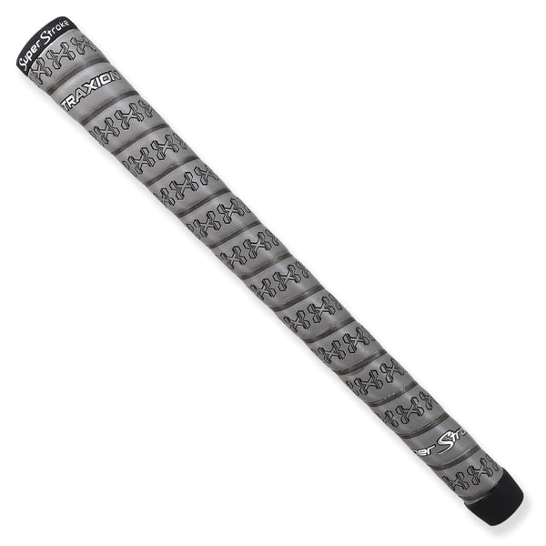SuperStroke Traxion™ Wrap Gold Club Grip, Gray (Midsize) | Advanced Surface Texture that Improves Feedback and Tack | Extreme Grip Provides