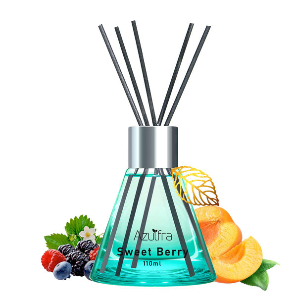 Reed Diffuser Set 3.4 Oz, Berry Scent Diffusers for Home, Aromatherapy Diffuser for Room Office and Desk Decor