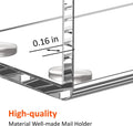 Mail Organizer Countertop, 3 Section Clear Acrylic Small File Holders Letter Organizer for Desk, Modern Filing Accessories for Document, Office,