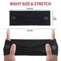ABAMERICA Headbands with Button for Mask, Wide Nurses Headbands Non Slip Elastic Ear Protection for Women Men Doctors Sweatband Headband A-85