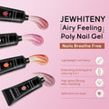 JEWHITENY Poly Extension Gel Nail Kit 14 PCS Poly Gel Kit with Slip Solution and Mini Lamp Nail Art Design Beginner A03