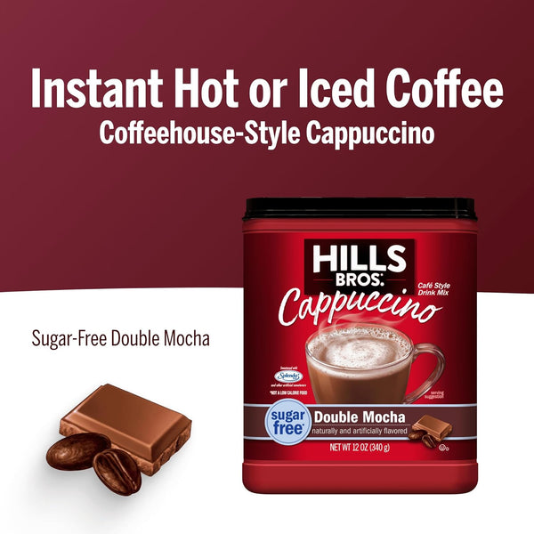 Hills Bros. Cappuccino Mix – Rich, Frothy Coffeehouse-Tasting Instant Drink Mix – Quick and Easy Preparation – Perfect for Hot & Iced Drinks &