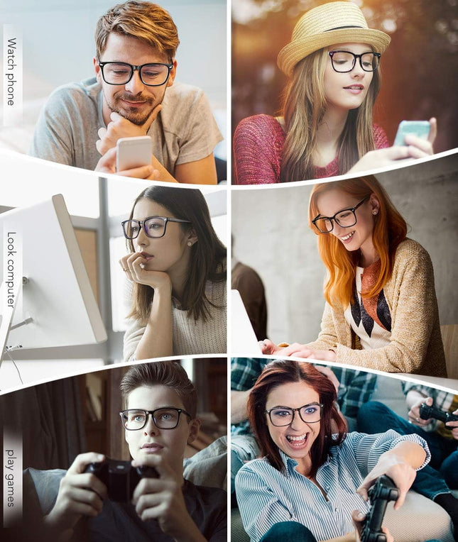 MEETSUN Blue Light Blocking Glasses, anti Eye Strain Headache (Sleep Better),Com