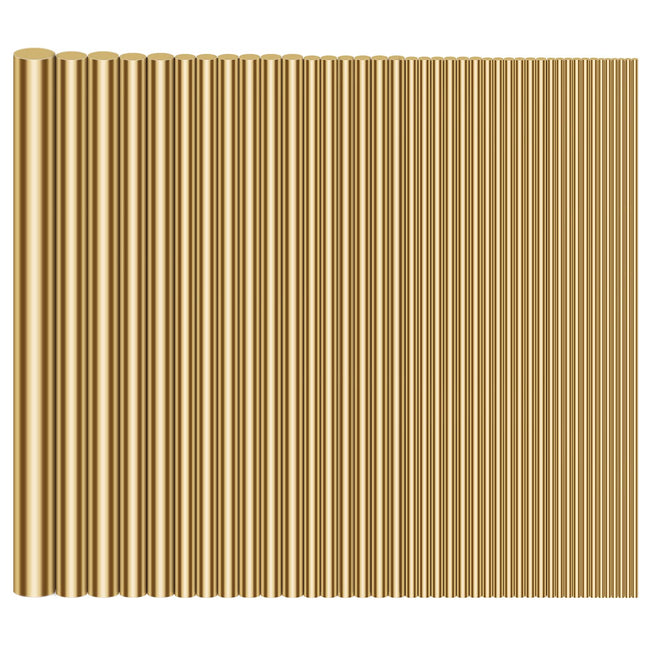 48 Pieces Brass round Rods Kit, 1Mm-8Mm in Diameter, 100Mm in Length, Sutemribor Brass Solid round Rod Lathe Bar Stock f