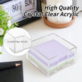 Acrylic Sticky Note Holder, 3 x 3 Crystal Clear Acrylic Notepad Holder Sticky Note Dispenser for Dorm Room and Office Desk Organizer 3x3"