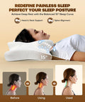 Cozyplayer True Cooling Cervical Neck Pillow for Pain Relief, Ergonomic Side Sleeper Pillow for Neck Support, Odorless Orthopedic Contour Memory