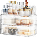 ZHIAI Stackable Cosmetic Organizer, Acrylic Cosmetic Organizer for Dresser, Vanity, Kitchen Cabinet, Bathroom, Under Sink, Home Organization and