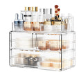 ZHIAI Stackable Cosmetic Organizer, Acrylic Cosmetic Organizer for Dresser, Vanity, Kitchen Cabinet, Bathroom, Under Sink, Home Organization and