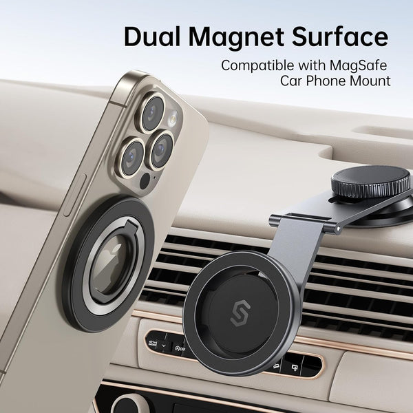 SYNCWIRE for MagSafe Phone Grip, Magnetic Phone Ring Holder Stand Kickstand Black