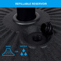 Simple Deluxe 20" Heavy Duty Patio Market Umbrella Base Stand with Steel Holder Water Filled for Outdoor, Lawn, Garden, Round Base-Round 50lbs