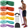 Zacro Resistance Bands, 6 Resistance Levels Pull up Assistance Bands, Exercise Bands for Men&Women, Heavy Duty Resistance Band Set with Door