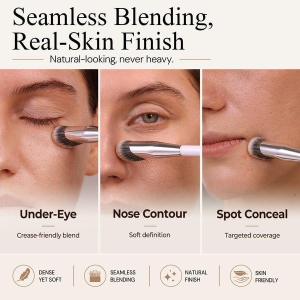 Albeaut Concealer Brush, Angled Under Eye Makeup Small Foundation Precision Face Blending Brush (193 concealer brush), 1pc