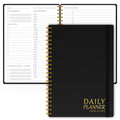 Daily Planner Undated - Simplified To Do List Notebook with Hourly Schedules, Spiral Appointment Organizer, 5.5" x 8.5", Easily Manage Your Tasks