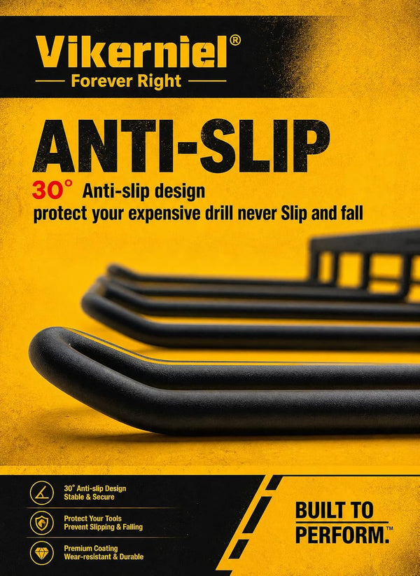 Drill Holder, Power Tool Organizer, Wall Mount 4 Cordless Metal Shelf Holder, Utility Storage Rack for Dewalt Cordless Tools for father day gifts