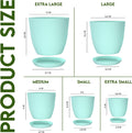 Utopia Home - Plant Pots Indoor with Drainage - 7/6.6/6/5.3/4.8 Inches Home Decor Flower Pots for Indoor Planter - Pack of 5 Plastic Planters for