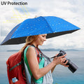 Umbrella Hat, 37 inch Fishing Umbrella Hat Hands Free Foldable UV Protection Umbrella Cap Adjustable Headwear for Fishing Golf Camping Beach