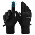 AURUZA Cycling Gloves for Men Winter Cold Weather, Five Fingers Touch Screen Winter Gloves for Men, Waterproof Anti-Slip Warm Gloves Liners for