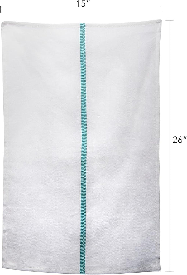 Diane 100% Cotton Barber Towels, 15"x26", Soft and Absorbent Multipurpose Towels for Salon, Spa, and Barber Shop Use, Machine Washable, White, 12