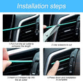 20 Pieces Car Air Conditioner Decoration Strip for Vent Outlet, Universal Waterproof Bendable Air Vent Outlet Trim Decoration, Suitable for Most
