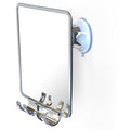 Luxo Shower Mirror, Shower Mirror Fogless for Shaving with a Removable Razor Holder - Shaving Mirror for Shower with a Powerful Suction Cup -