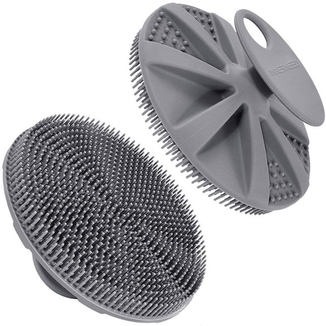 INNERNEED Food-Grade Soft Silicone Body Scrubber Shower Brush Handheld Cleansing