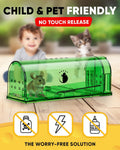 Motel Mouse Humane No Kill Mouse Traps Live Catch & Release - 4 Pack Green