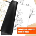 200 Sheets Carbon Paper Black Graphite Paper Transfer Tracing Paper and 5 Pieces Ball Embossing Styluses for DIY Woodworking, Paper, Canvas and