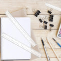 Plastic Ruler, 12 Inch Clear Plastic Ruler, Centimeter, Millimeter and Inches, Pack of 2 | Clear Plastic Ruler 12 Inch, Rulers with metric and