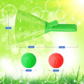 Duckura Outdoor Indoor Game Activities for Kids, Pop-Pass-Catch Ball Game with 4 Catch Launcher Baskets and 24 Balls, Easter Basket Stuffers Gifts