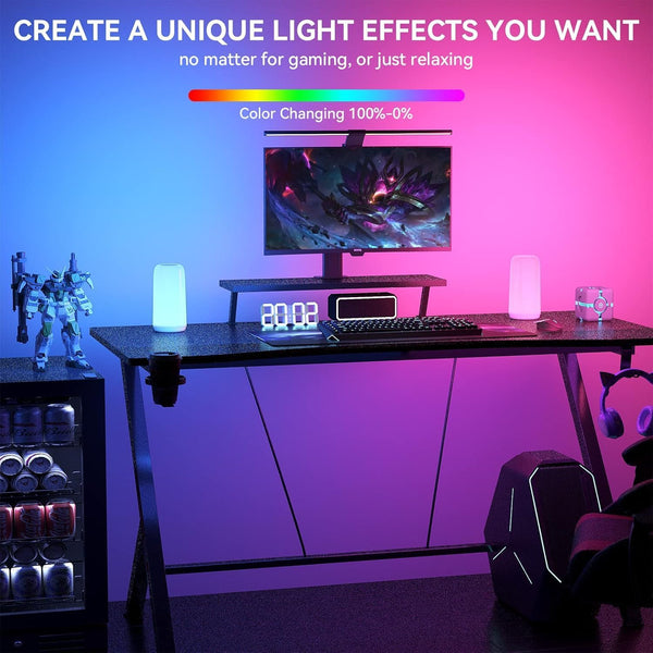 Touch Bedside Table LED Lamp, [Sleek Design & RGB Mode] Multi-Color Dimmable with Warm White Lights, Birthday Gifts for Women Mom, Smart
