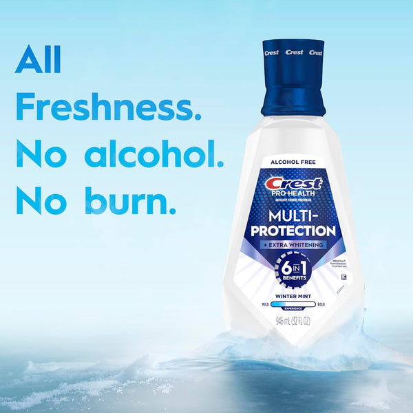 Crest Pro-Health Advanced Mouthwash, Alcohol Free, Extra Whitening, Energizing Mint Flavor, 2X946Ml (32 Fl Oz)