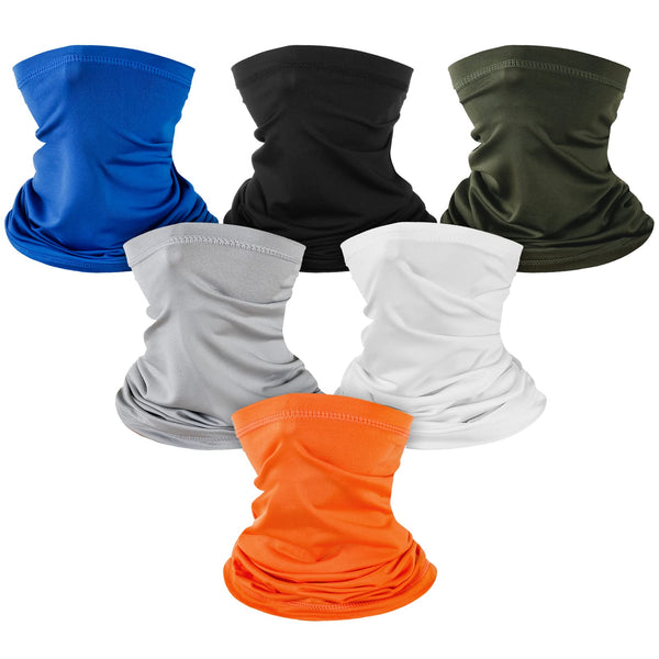6 Pack Neck Gaiter Face Mask : Breathable Gator Masks Face Scarf Cover Balaclava & Bandana Headband Protect for Men Women Multicolor-6pack