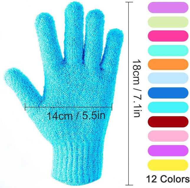 24 Pcs Exfoliating Shower Gloves,Double Sided Exfoliating Bath Gloves Deep Clean Dead Skin for Spa Massage Beauty Skin S