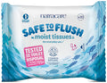 Natracare Safe to Flush Moist Tissues, Made of 100% Paper and an Organic and Natural Formula with Aloe Vera and Witch Hazel (1 Pack, 30 Wipes Total)