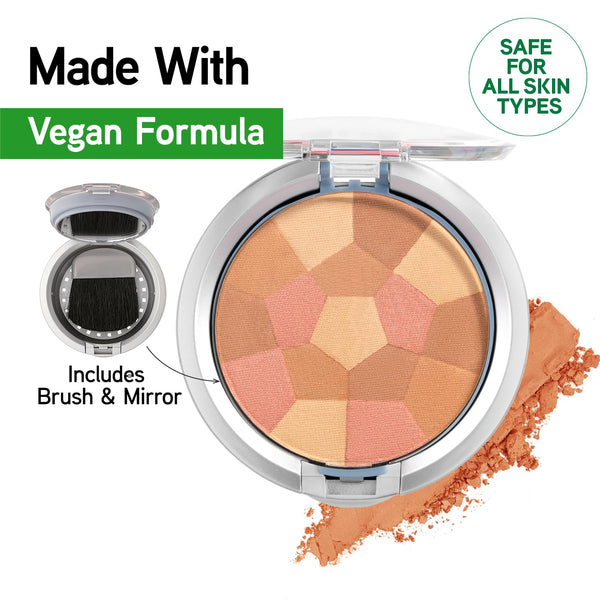 Physicians Formula Powder Palette Multi-Colored Blush Powder Blushing Peach, Dermatologist Tested