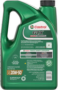 Castrol GTX High Mileage 20W-50 Synthetic Blend Motor Oil, 5 Quarts