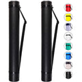 CALPALMY 2-Pack Extendable Poster Tubes Expand from 24.5” to 40” with Shoulder Strap | Carry Documents, Blueprints, Drawings and Art | Black