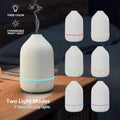 Oil Diffuser,100ML Mini Aromatherapy with USB Cable & Adapter, 7 Colors Lights Mode Waterless Auto Off for Car Home Office Room (USB Power) White