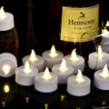 Battery Operated Flameless Tea Lights, Led Flickering Electric Votive Candle 24 Pack Realistic and Bright for Seasonal, Festive Celebrations and
