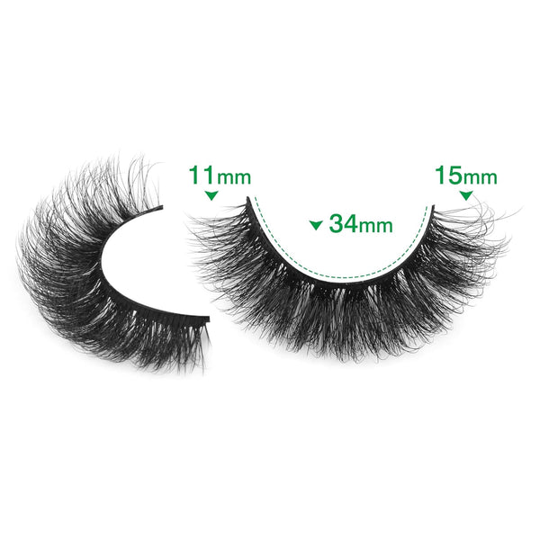 Short Lashes Natural Look False Eyelashes Thick Volume Faux Mink Lashes Pack Wispy Strip Fake Eyelashes Cat Eye Lashes That Look like Extensions