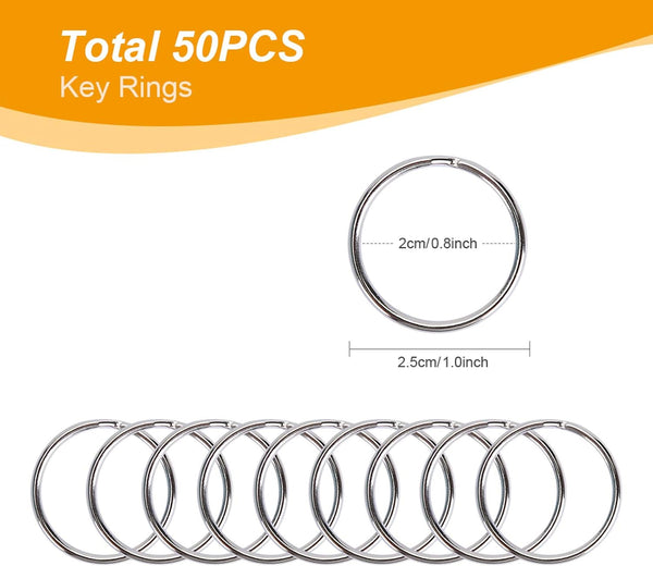 100PCS Swivel Snap Hooks with Key Rings, Premium Metal Swivel Lobster Claw Clasps Assorted Sizes (Large, Medium, Small) for Keychain Clip Lanyard,