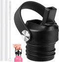 Replacement Straw Lid for Hydro Flask Standard Mouth 18-24 oz, BPA-Free Sport Cap with Soft Straw One-Hand Flip-Top for Sports/Hiking, Compatible
