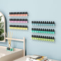 FEMELI Nail Polish Wall Rack: 6 Shelves 15 Inch Clear Acrylic Nail Polish Organizer for 66-90 Bottles Multi-Purpose Acrylic Floating Shelves (15