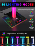 RGB Gaming Headphones Stand with 2 USB Ports Headset Stand with 10 Light Modes and Non-Slip Rubber, Suitable for All Earphone Accessories, Best