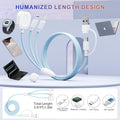 4 in 2 Travel Multi Charging Cable for Apple Watch Charger (6FT/1.8M), Universal Chargers for All Devices Travel Essentials Compatible with Apple