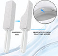 Pumice Cleaning Stone with Handle, 2 Pack Bowl Cleaner Toilet Brush, White | Non-Slip Long Plastic Handle, for Kitchen, Bath, Pool, Household Cleaning