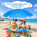 AMMSUN 5ft Kids Beach Umbrella for Picnic, Water Table, Sand Box Sun Shade | Durable Children Seaside Umbrella, UV protection, Ideal for sand