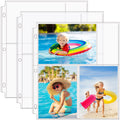 MaxGear 30 Pack 4x6 Photo Sleeves for 3 Ring Binder (180 Pictures),3 Pocket 4" x 6"-3 pockets 30 pack