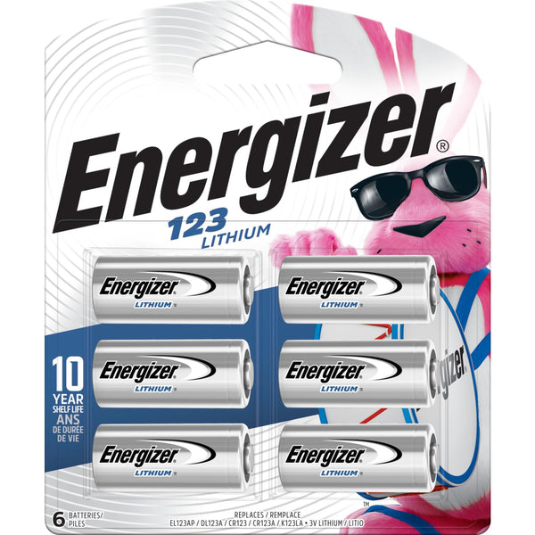 Energizer 123 Lithium Batteries (6 Pack), 3V Photo Batteries 6 Count (Pack of 1)