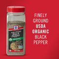 McCormick Black Pepper, Pure Ground, Organic, Non GMO, Enjoy Distinctive Pepper Flavor While Cooking & Tableside, 12 oz 12 Ounce (Pack of 1)